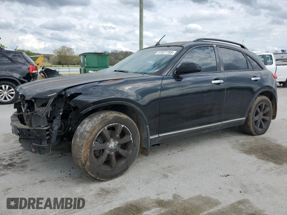 2005 Infiniti FX with VIN JNRAS08U25X103313, listed as a Copart auction lot 51827785 with 181,732 mi miles and Clean title. Bid and sale history available at DreamBid. Image 1.