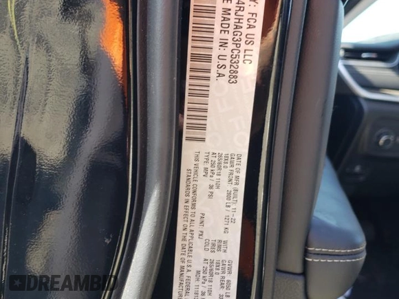2023 Jeep Grand Cherokee Altitude with VIN 1C4RJHAG3PC532883, listed as a Copart auction lot 56899945 with 10,810 mi miles and Salvage title. Bid and sale history available at DreamBid. Image 13.