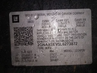2020 Chevrolet Equinox LS z VIN 2GNAXSEV1L6273872, wystawiony jako IAAI lot #41756956 z przebiegiem 103 024 mil mil oraz . Historia ofert i sprzedaży dostępna na DreamBid. Obrazek 9.