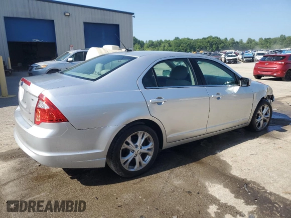 2012 Ford Fusion SE with VIN 3FAHP0HGXCR331498, listed as a Copart auction lot 61859325 with 61,445 mi miles and Salvage title. Bid and sale history available at DreamBid. Image 3.