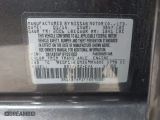 2015 Nissan Sentra S with VIN 3N1AB7AP1FY229002, listed as a IAAI auction lot 41816184 with 1 mi miles. Bid and sale history available at carsss.com. Image 9.