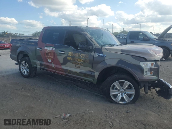 2017 Ford F-150 XL with VIN 1FTEW1EF9HFC50384, listed as a Copart auction lot 85538764 with Not provided miles and Salvage title. Bid and sale history available at DreamBid. Image 4.