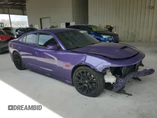 2019 Dodge Charger Scat Pack with VIN 2C3CDXGJ2KH633787, listed as a Copart auction lot 52279515 with 54,742 mi miles and Salvage Title. Bid and sale history available at DreamBid. Image 4.