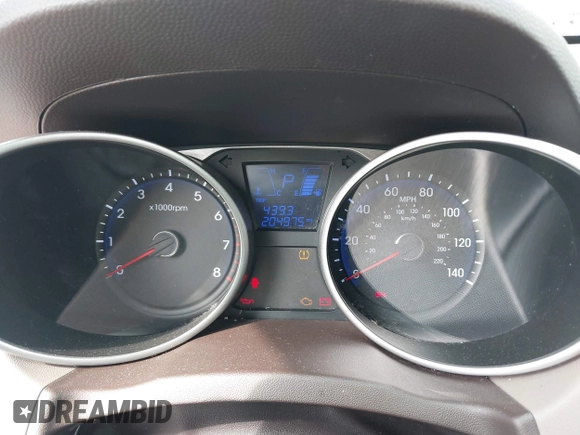 2013 Hyundai Tucson GLS with VIN KM8JU3AC7DU580229, listed as a IAAI auction lot 42127349 with 204,975 mi miles. Bid and sale history available at carsss.com. Image 7.