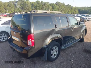 2007 Nissan Pathfinder SE with VIN 5N1AR18U87C643711, listed as a IAAI auction lot 42668160 with 330,981 mi miles and . Bid and sale history available at DreamBid. Image 4.