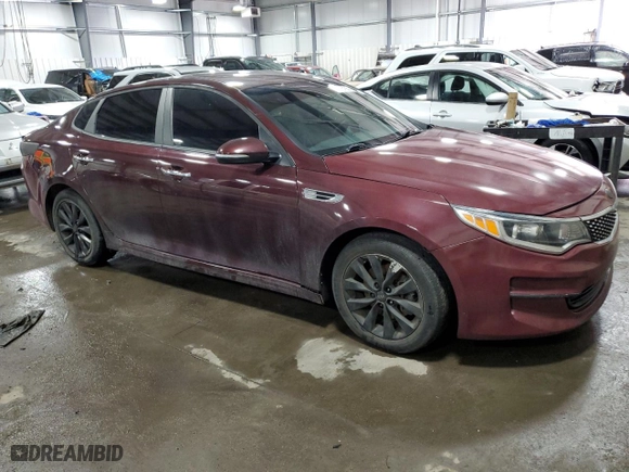 2018 Kia Optima S with VIN 5XXGT4L38JG259127, listed as a Copart auction lot 48618735 with 81,044 mi miles and Salvage Title. Bid and sale history available at carsss.com. Image 4.