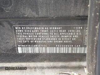 2010 Volkswagen GTI с VIN WVWGV7AJ2AW207536, выставлен на аукционе IAAI как лот 42162948 с пробегом 133 354 миль миль и . История ставок и продаж доступна на DreamBid. Изображение 9.