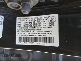 2014 Honda CR-V EX-L with VIN 2HKRM4H78EH668370, listed as a Copart auction lot 49477395 with 102,244 mi miles and Salvage Title. Bid and sale history available at carsss.com. Image 16.