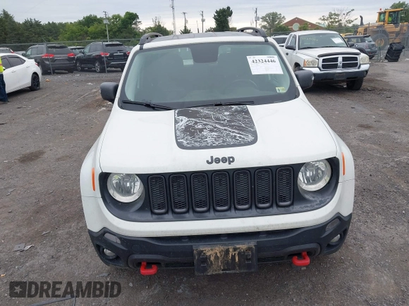 2017 Jeep Renegade Trailhawk with VIN ZACCJBCB5HPE81453, listed as a IAAI auction lot 42324446 with 99,710 mi miles and . Bid and sale history available at DreamBid. Image 12.