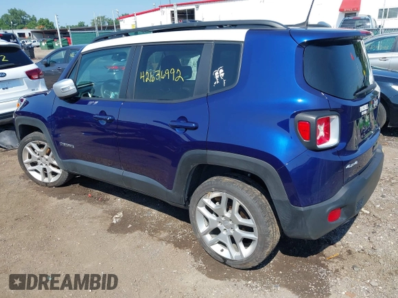2021 Jeep Renegade 80th Anniversary z VIN ZACNJDBB9MPM67102, wystawiony jako IAAI lot #42636992 z przebiegiem 57 852 mil mil oraz . Historia ofert i sprzedaży dostępna na DreamBid. Obrazek 3.