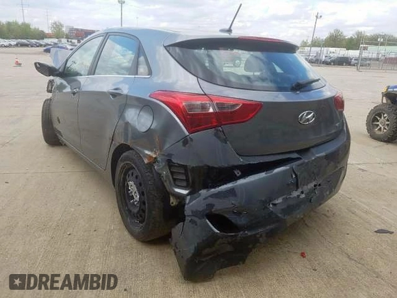 2017 Hyundai Elantra GT with VIN KMHD35LH6HU369291, listed as a Copart auction lot 71660614 with 0 mi miles and Salvage Title. Bid and sale history available at carsss.com. Image 3.