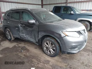 2015 Nissan Rogue SV with VIN KNMAT2MTXFP514160, listed as a IAAI auction lot 41742859 with 137,306 mi miles. Bid and sale history available at carsss.com. Image 1.