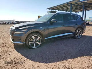 2021 Genesis GV80 with VIN KMUHCESC1MU048858, listed as a Copart auction lot 61790505 with 46,934 mi miles and Salvage title. Bid and sale history available at DreamBid. Image 1.