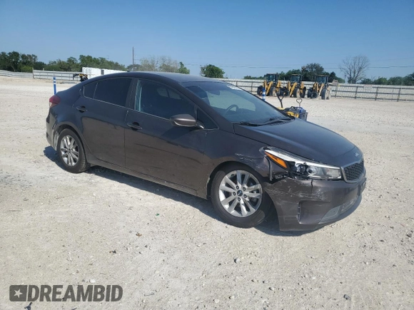 2017 Kia Forte LX with VIN 3KPFL4A75HE150712, listed as a Copart auction lot 52585155 with 185,643 mi miles and Salvage Title. Bid and sale history available at carsss.com. Image 4.