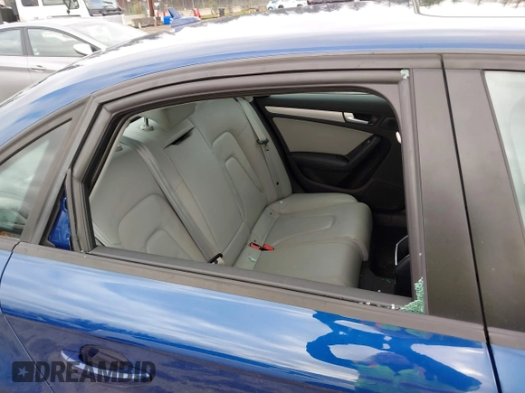 2013 Audi A4 Premium with VIN WAUAFAFL7DN017295, listed as a IAAI auction lot 41760767 with 100,624 mi miles. Bid and sale history available at carsss.com. Image 12.