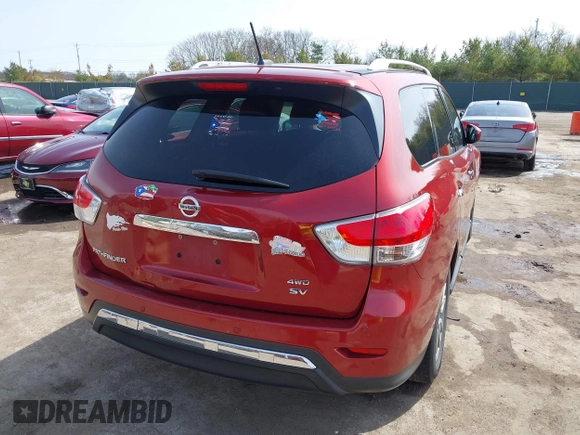 2014 Nissan Pathfinder SV with VIN 5N1AR2MM4EC660823, listed as a IAAI auction lot 41932472 with 167,787 mi miles. Bid and sale history available at carsss.com. Image 4.