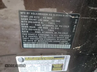 2013 Volkswagen Touareg Lux with VIN WVGEF9BP1DD006810, listed as a Copart auction lot 87906695 with 172,473 mi miles and Clean Title. Bid and sale history available at DreamBid. Image 13.