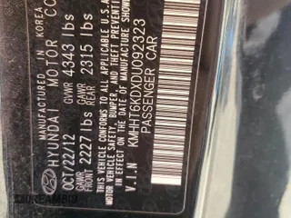 2013 Hyundai Genesis Coupe Premium z VIN KMHHT6KDXDU092323, wystawiony jako Copart lot #47131065 z przebiegiem 144 850 mil mil oraz Szkody całkowita. Historia ofert i sprzedaży dostępna na DreamBid. Obrazek 12.