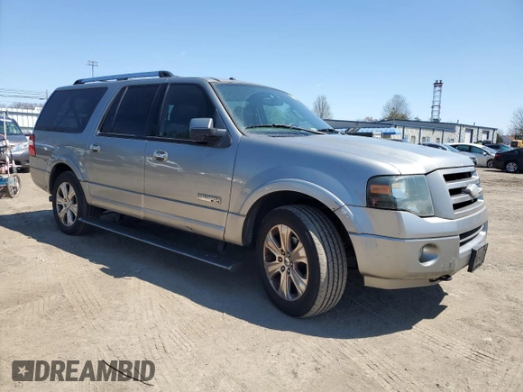 2008 Ford Expedition EL Limited with VIN 1FMFK20518LA25734, listed as a Copart auction lot 52458525 with 233,676 mi miles and Clean Title. Bid and sale history available at carsss.com. Image 4.