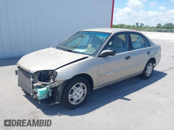 2001 Honda Civic LX with VIN 2HGES16521H610022, listed as a IAAI auction lot 42077819 with 155,570 mi miles. Bid and sale history available at carsss.com. Image 2.