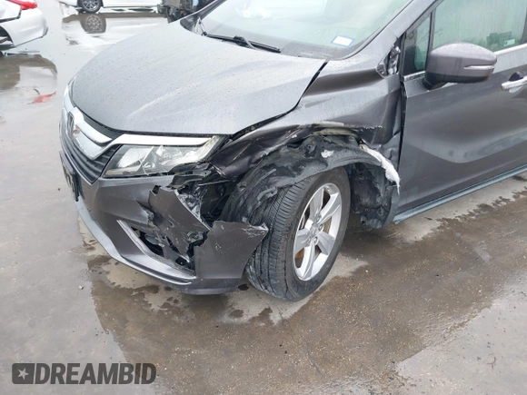 2019 Honda Odyssey EX-L with VIN 5FNRL6H78KB134200, listed as a IAAI auction lot 41932604 with 37,723 mi miles and . Bid and sale history available at DreamBid. Image 6.