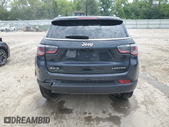 2018 Jeep Compass Limited with VIN 3C4NJDCB4JT369259, listed as a Copart auction lot 59926785 with 65,384 mi miles and Clean title. Bid and sale history available at DreamBid. Image 6.