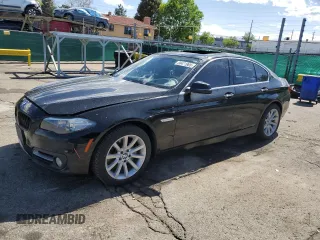 2015 BMW 5 Series 535i xDrive with VIN WBA5B3C56FD543389, listed as a Copart auction lot 56471965 with 142,015 mi miles and Salvage title. Bid and sale history available at DreamBid. Image 1.