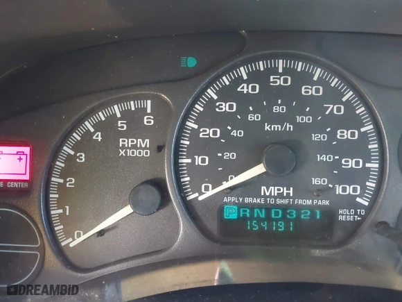 2000 Chevrolet Silverado 1500 LT with VIN 1GCEK19T9YE352379, listed as a IAAI auction lot 41306707 with 154,191 mi miles. Bid and sale history available at carsss.com. Image 7.