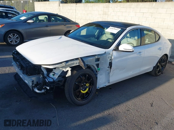 2023 Genesis G70 2.0T z VIN KMTG34TA7PU112073, wystawiony jako IAAI lot #41825012 z przebiegiem 10 526 mil mil oraz . Historia ofert i sprzedaży dostępna na DreamBid. Obrazek 2.