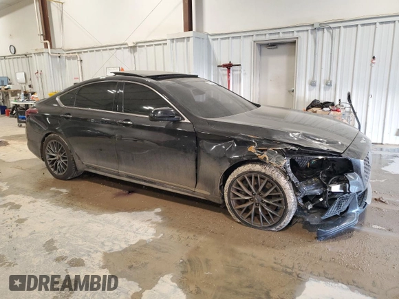 2018 Genesis G80 Sport z VIN KMHGN4JB9JU248356, wystawiony jako Copart lot #48668985 z przebiegiem 133 495 mil mil oraz Nie do naprawy • Non repairable. Historia ofert i sprzedaży dostępna na DreamBid. Obrazek 4.