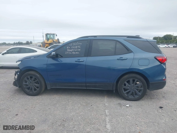 2024 Chevrolet Equinox RS with VIN 3GNAXMEG7RL169968, listed as a IAAI auction lot 41585595 with 29,468 mi miles. Bid and sale history available at carsss.com. Image 15.