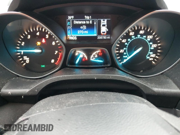 2016 Ford Escape Titanium with VIN 1FMCU0J96GUB31124, listed as a Copart auction lot 44038295 with 208,780 mi miles and Salvage Title. Bid and sale history available at carsss.com. Image 9.