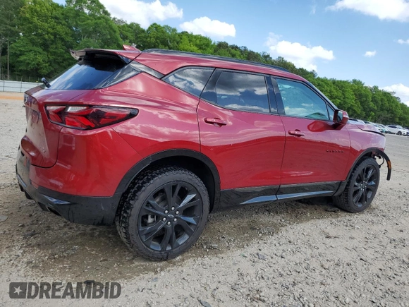 2020 Chevrolet Blazer RS z VIN 3GNKBERS7LS571641, wystawiony jako Copart lot #53965275 z przebiegiem 96 540 mil mil oraz Szkoda całkowita • Salvage title. Historia ofert i sprzedaży dostępna na DreamBid. Obrazek 3.