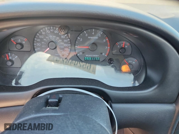 2000 Ford Mustang GT with VIN 1FAFP45X7YF265824, listed as a Copart auction lot 65204825 with 69,117 mi miles and Salvage title. Bid and sale history available at DreamBid. Image 9.
