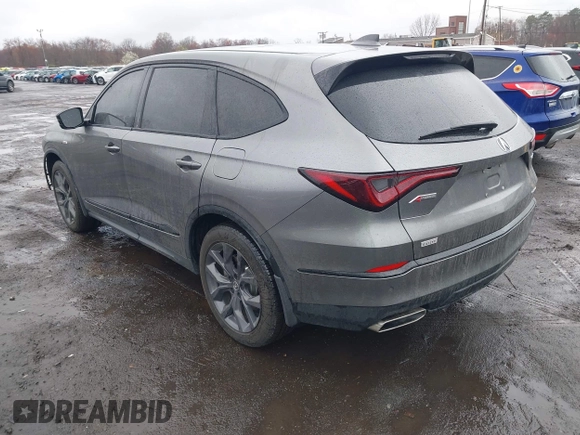 2023 Acura MDX w/A-Spec Package with VIN 5J8YE1H09PL005948, listed as a IAAI auction lot 42027540 with 15,963 mi miles and . Bid and sale history available at DreamBid. Image 3.