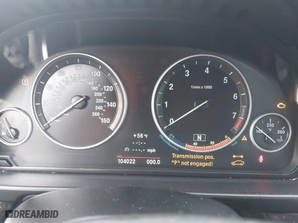 2012 BMW 5 Series 528i with VIN WBAXG5C52CDX05794, listed as a IAAI auction lot 41796084 with 104,022 mi miles. Bid and sale history available at carsss.com. Image 7.