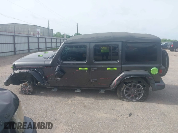 2021 Jeep Wrangler Unlimited Sport S z VIN 1C4HJXDN6MW549686, wystawiony jako IAAI lot #42249816 z przebiegiem 64 911 mil mil oraz . Historia ofert i sprzedaży dostępna na DreamBid. Obrazek 14.