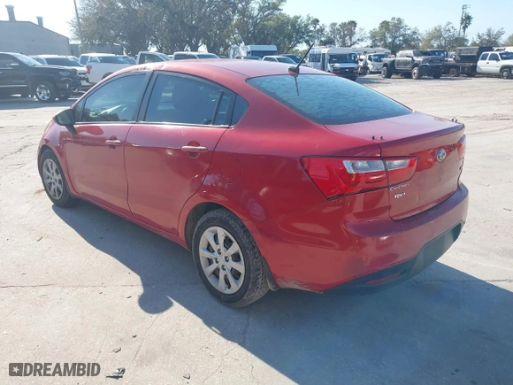 2013 Kia Rio LX with VIN KNADM4A34D6147931, listed as a IAAI auction lot 41638302 with 188,650 mi miles. Bid and sale history available at carsss.com. Image 3.