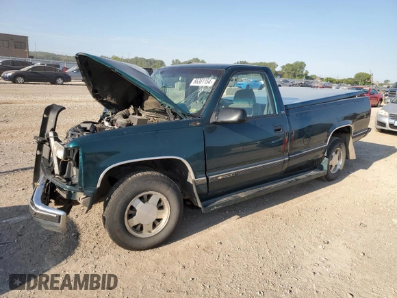 1996 Chevrolet Silverado 1500 with VIN 1GCEC14M6TZ154941, listed as a Copart auction lot 66361154 with 124,631 mi miles and Salvage Title. Bid and sale history available at DreamBid. Image 1.
