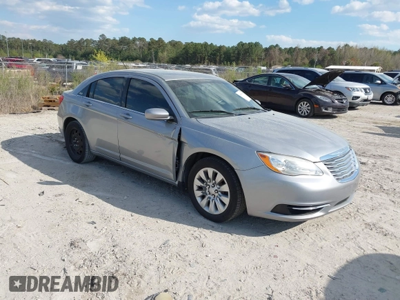 2014 Chrysler 200 LX with VIN 1C3CCBAG3EN152347, listed as a IAAI auction lot 41899981 with 102,918 mi miles. Bid and sale history available at carsss.com. Image 1.