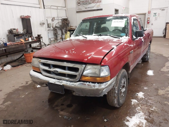 2000 Ford Ranger XL with VIN 1FTYR14V5YTB36025, listed as a IAAI auction lot 41363907 with 145,808 mi miles. Bid and sale history available at carsss.com. Image 17.