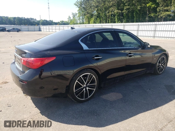 2015 Infiniti Q50 Sport with VIN JN1BV7AP5FM342451, listed as a Copart auction lot 54985825 with 149,516 mi miles and Salvage title. Bid and sale history available at DreamBid. Image 3.