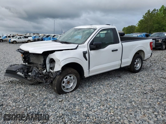 2022 Ford F-150 XL with VIN 1FTMF1CB1NKE65448, listed as a Copart auction lot 60610254 with 9,587 mi miles and Salvage Title. Bid and sale history available at carsss.com. Image 1.