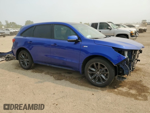 2020 Acura MDX Technology with VIN 5J8YD4H04LL027550, listed as a Copart auction lot 58573455 with 45,007 mi miles and Salvage title. Bid and sale history available at DreamBid. Image 4.
