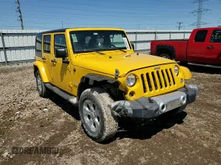 2015 Jeep Wrangler Unlimited Sahara with VIN 1C4HJWEG7FL593355, listed as a Copart auction lot 56784425 with 74,498 mi miles and Salvage title. Bid and sale history available at DreamBid. Image 14.