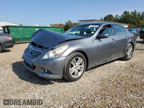 2015 Infiniti Q40 with VIN JN1CV6AP0FM500208, listed as a Copart auction lot 77498594 with 0 mi miles and Salvage Title. Bid and sale history available at carsss.com. Image 1.