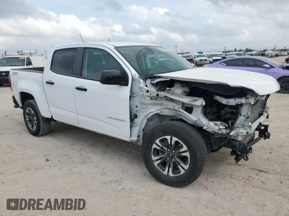2022 Chevrolet Colorado 2WD Z71 with VIN 1GCGSDEN7N1247036, listed as a Copart auction lot 51230105 with 41,058 mi miles and Salvage title. Bid and sale history available at DreamBid. Image 4.