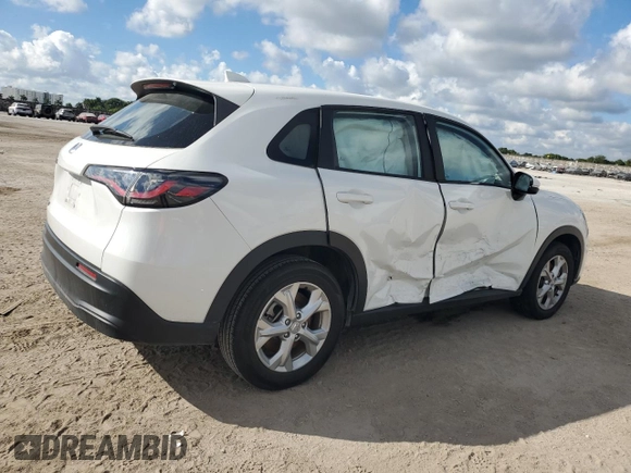 2024 Honda HR-V LX with VIN 3CZRZ1H34RM727051, listed as a Copart auction lot 44580075 with 15,573 mi miles and Salvage Title. Bid and sale history available at DreamBid. Image 3.