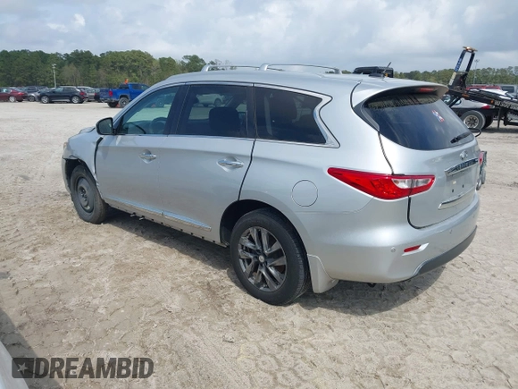2013 Infiniti JX35 with VIN 5N1AL0MNXDC329872, listed as a IAAI auction lot 41937828 with 122,400 mi miles. Bid and sale history available at carsss.com. Image 3.
