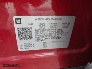 2020 Cadillac XT4 FWD Premium Luxury with VIN 1GYFZCR44LF135520, listed as a IAAI auction lot 41197302 with 78,324 mi miles. Bid and sale history available at carsss.com. Image 9.